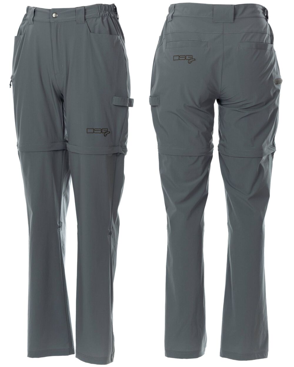 DSG gray nylon outdoor cargo hiking fishing convertible zip off pants XL 1X